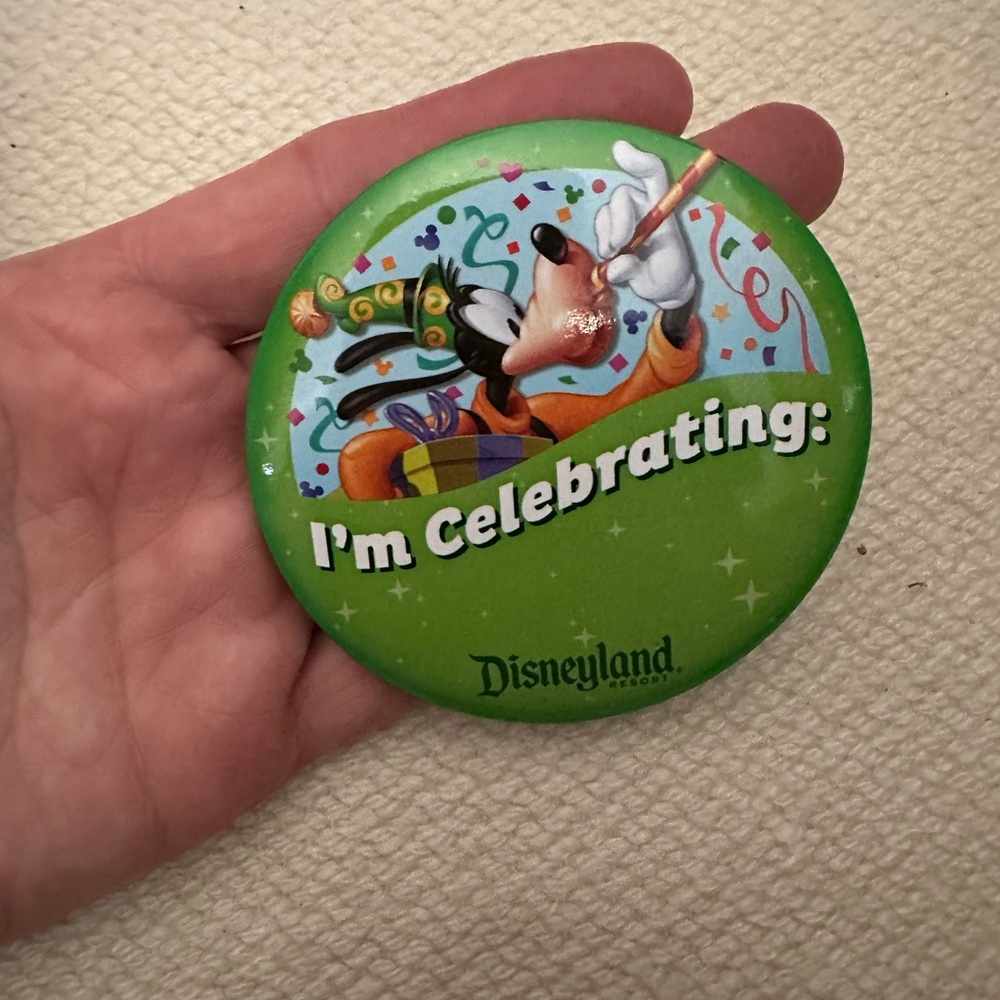 Disneyland Celebration Button - Green